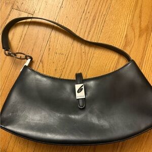 Guess Black Curved Shoulder Bag